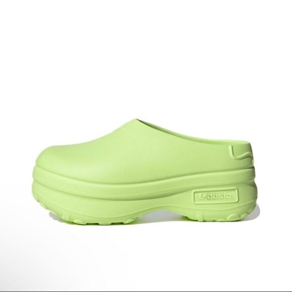 Adidas Adifom Stan Smith Mule Neon Green Foam Clogs Y2K Gorpcore - Picture 3 of 7